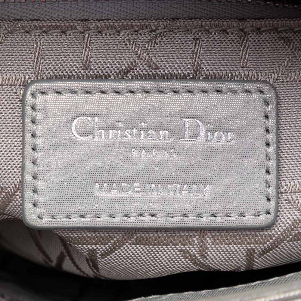 Pre-Loved Dior Mini Iridescent Lambskin Cannage Lady Dior - Picture 5 of 9